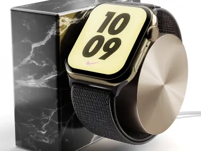 Apple Watch Series 9 Nike Sport Loop Black 3D model