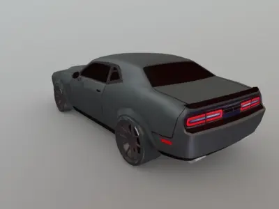 Dodge Challenger Low-poly 3D model