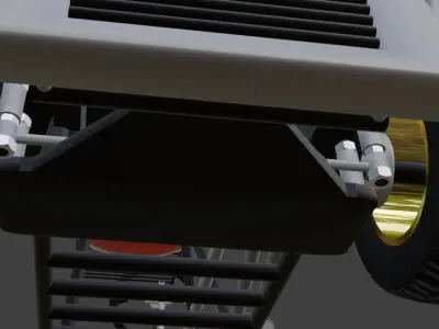 Turbo Barbecue  Low-poly 3D model