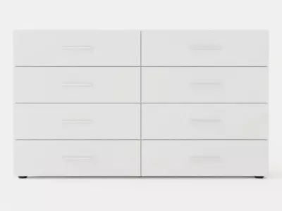 Pepe Agency 140 Cm 8 Boxes White Low-poly 3D model