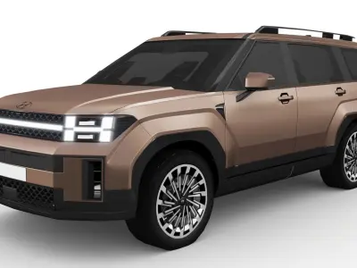 Hyundai Santa Fe 2024 Low-poly 3D model