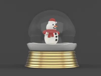 Snowman 3D model 2