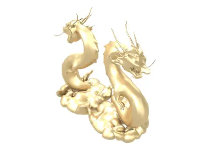 Chinese Dragon Decoration Statue v1 003 Low-poly 3D model