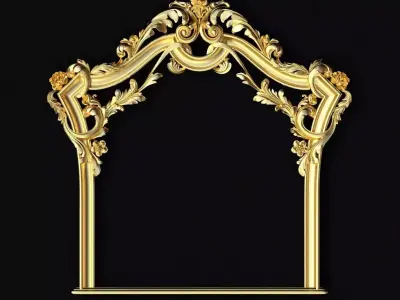 carved mirror 3D model 6