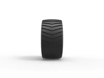 Wheel from Pulling truck 2 Scale 1 to 25 3D print model