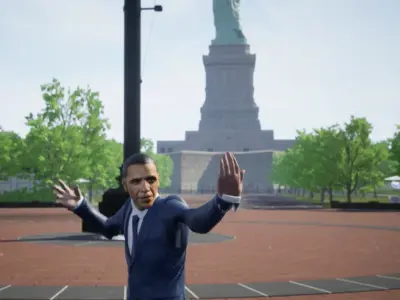 obama 3d model unreal engine character and unity--coolgames 3D model