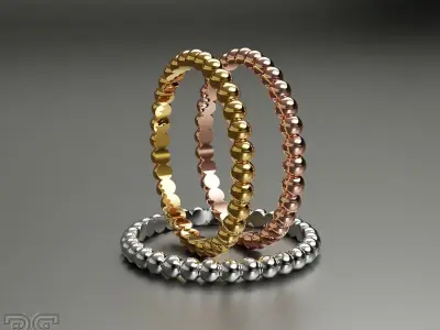 spheres eternity stackable printable ring pack 3D print model