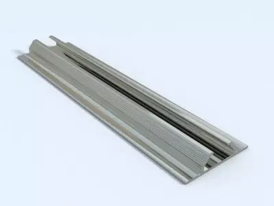 Security door bottom track 3D model