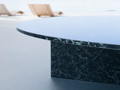 Beautiful marble table Free low-poly 3D model