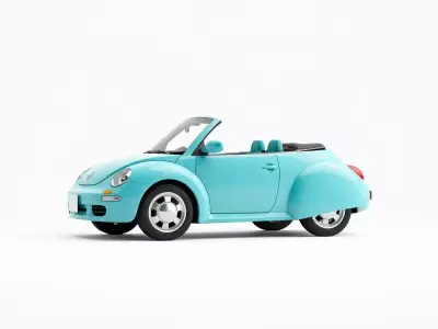 Aqua Beetle Convertible model pack Low-poly 3D model