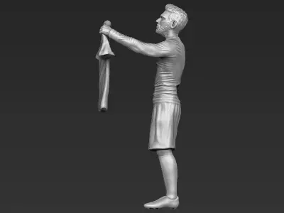 Lionel Messi 3D printing ready stl obj formats 3D print model 3D print model