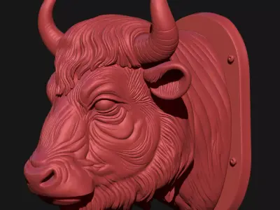 bull sculpture 3D print model