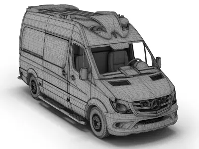 Mercedes-Benz Sprinter Dutch Fire-Brigade 3D model