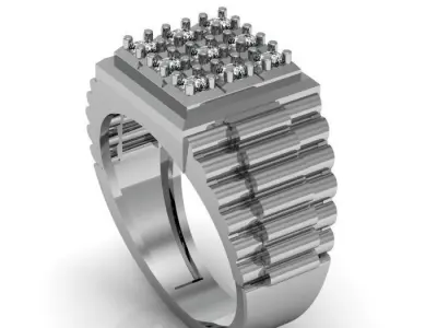 man ring 3D print model 10