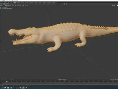 Aligator real measure 3D model
