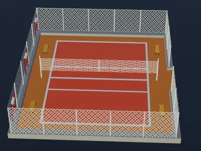 Volleyball Stadium - Canada Low-poly 3D model