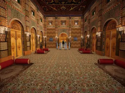 Senate House Interior Low-poly 3D model