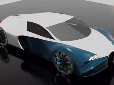  supercar concept model Low-poly 3D model