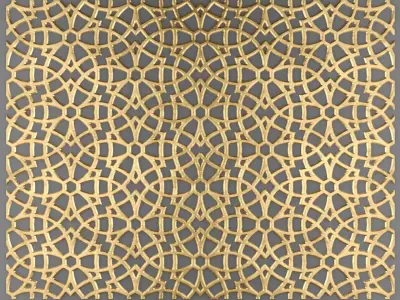 Lattice Arab panel 3D 1 3D model