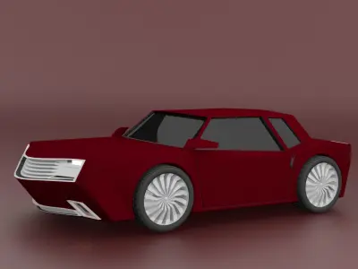 Low Poly Car Model Low-poly 3D model