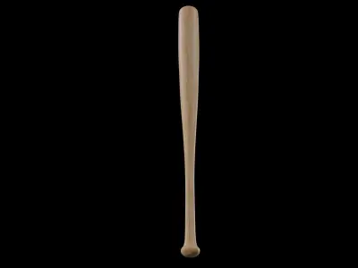 baseball bat Low-poly 3D model 6