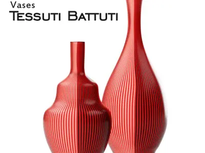 Tessuti Battuti vases Low-poly 3D model