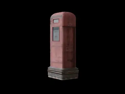 Old Timey Gas Pump Low-poly 3D model
