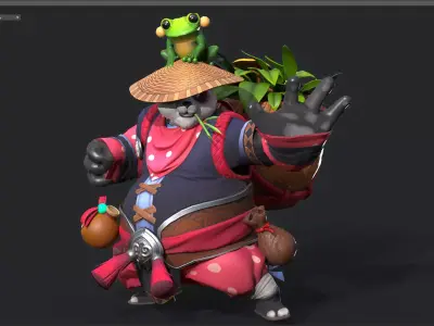 panda 3D model shop