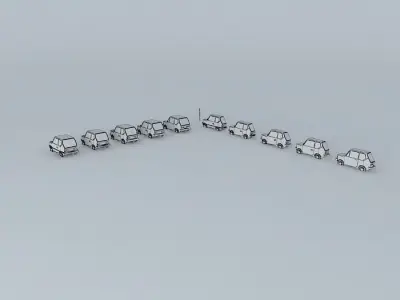 Fictional Eastern Europe Car Evolution Free 3D model