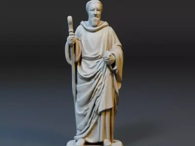 saint statue 3D model