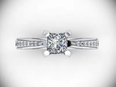 Engagement Ring  STL File Format ready For 3D Printing - CC56 3D print model