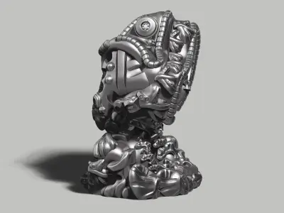 Modern Abstract robotic sculpture 3d print model 152 3D print model