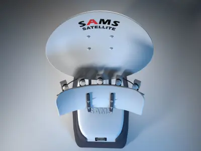 satellite 03 Low-poly 3D model