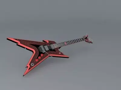 Dean Razorback guitar Free 3D model