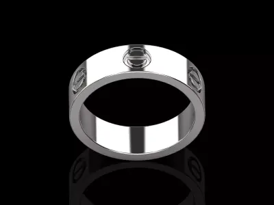 Love Wedding  Ring 19 Size N151 3D print model
