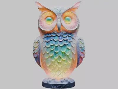 Decorative Owl 3D Model Low-poly 3D model