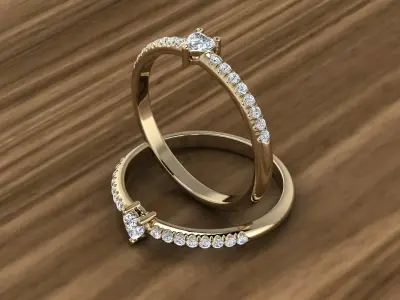 Diamond Jewelry Ring 3D print model