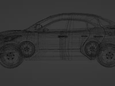 Hyundai Elantra 2009 Low-poly 3D model