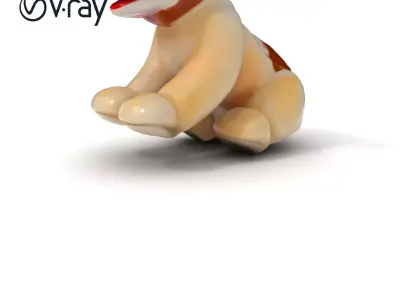 Cute Plush Dog Model Pack for Animation and Games Low-poly 3D model