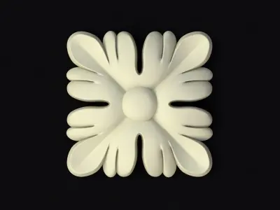 Central decor ornament for furniture 3D model 74