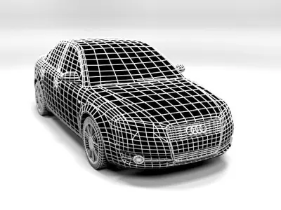 AUDI A4 2005 4D LOWPOLY Low-poly 3D model