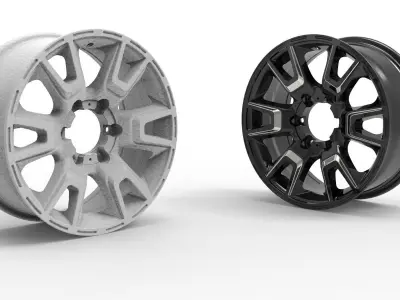 Asena rim design and rendering 3D print model