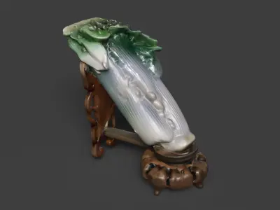 Chinese  jadelite cabbage  Low-poly 3D model