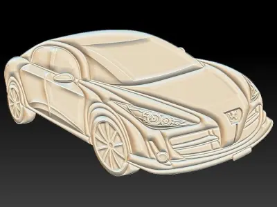 Peugeot Car Suitable for embossing Hot Foil Technique 3D model