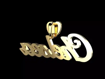 Name pendant Chelsea 3D print model