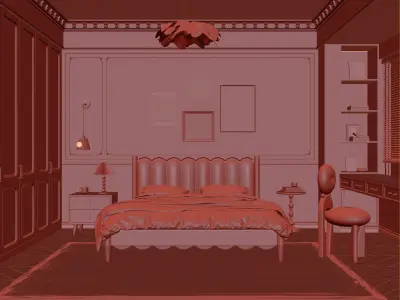  Bedroom interior 113 3D model