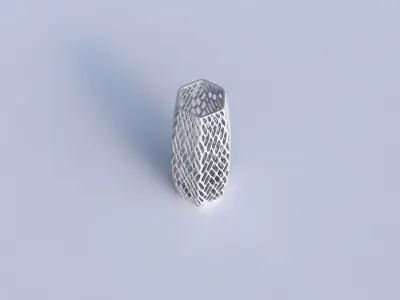 Vase hexagon with lattice tiles  3D print model