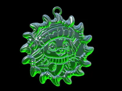 Cute Christmas Rabbit Pendant 3D print model