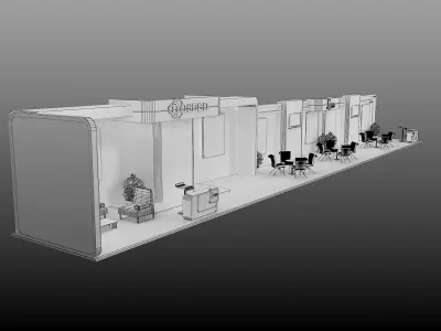 Booth Exhibition Stand a396 3D model