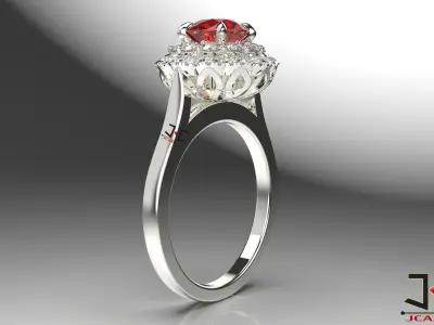 0226 - Solitaire Wedding Ring for Women - JCADHub 3D print model